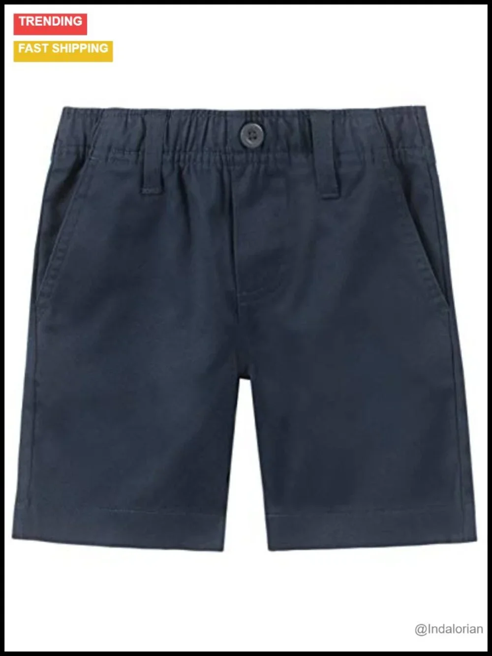 Toddler Boys Pull-on Shorts School Uniform Polycotton
